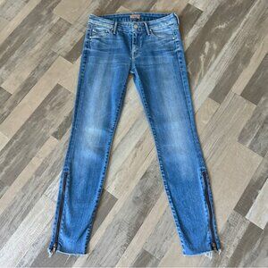 Mother Denim Jean Looker Zip Fray Women's 27 EB